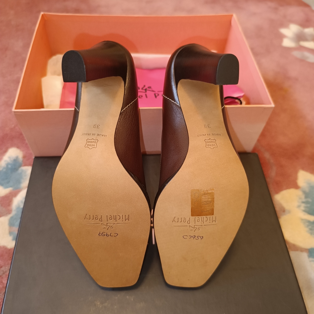 NEW IN BOX +DUSTBAG MICHEL PERRY SNAKESKIN PUMPS - Picture 3 of 8